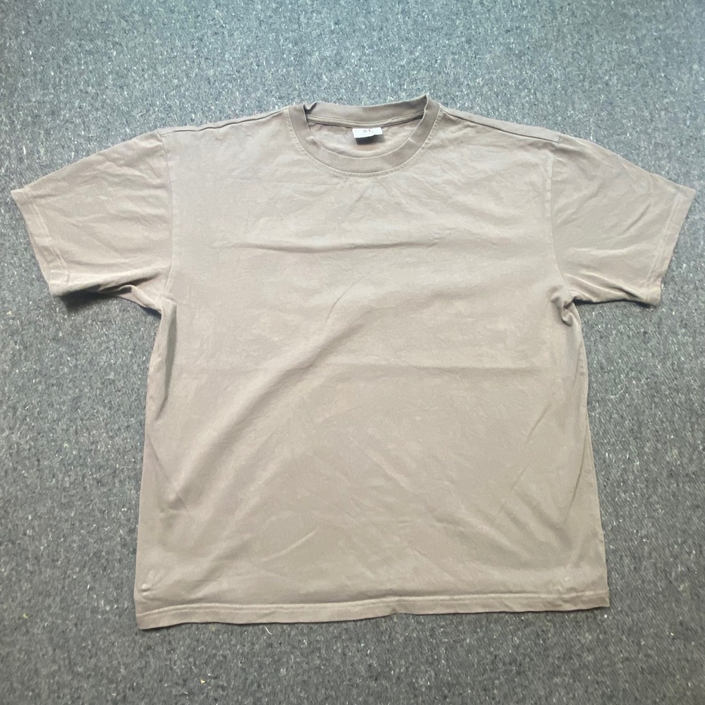 Riflessi T Shirt XL Mens Brown Short Sleeve Crew‎ Neck 100% Cotton Boxy Tee